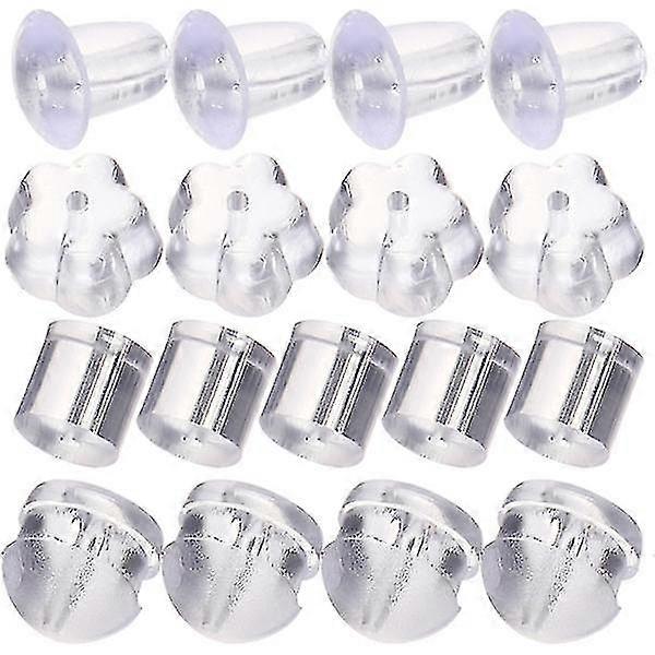 800pcs Earring Stoppers Clear Earring Backing Replacement Pads Earring Backs For Studs