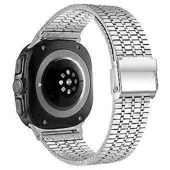 For Samsung Galaxy Watch Ultra 47mm Replacement Band with Connector 7-Bead Stainless Steel Smart Wat