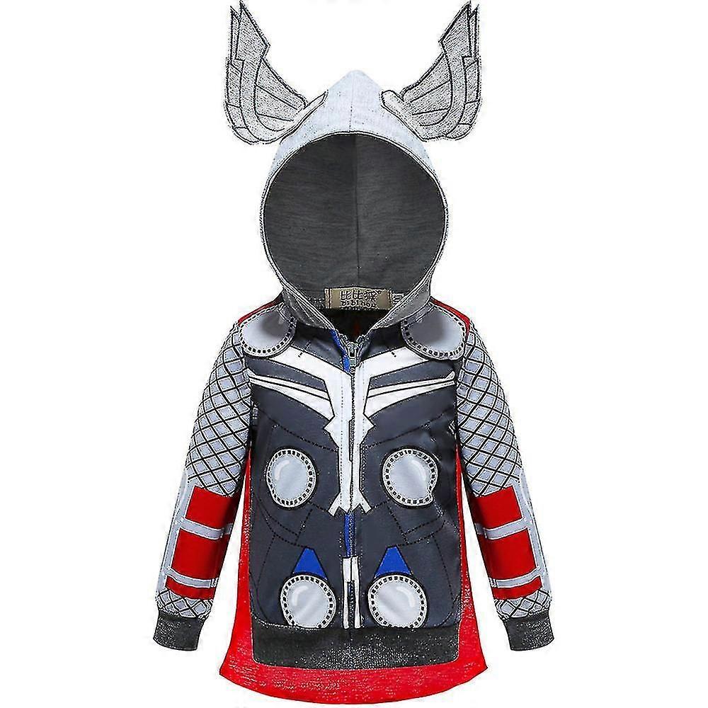 Boys' Spider-man Hooded Jacket 3~8 Years Old Children's Zip-up Hoodie