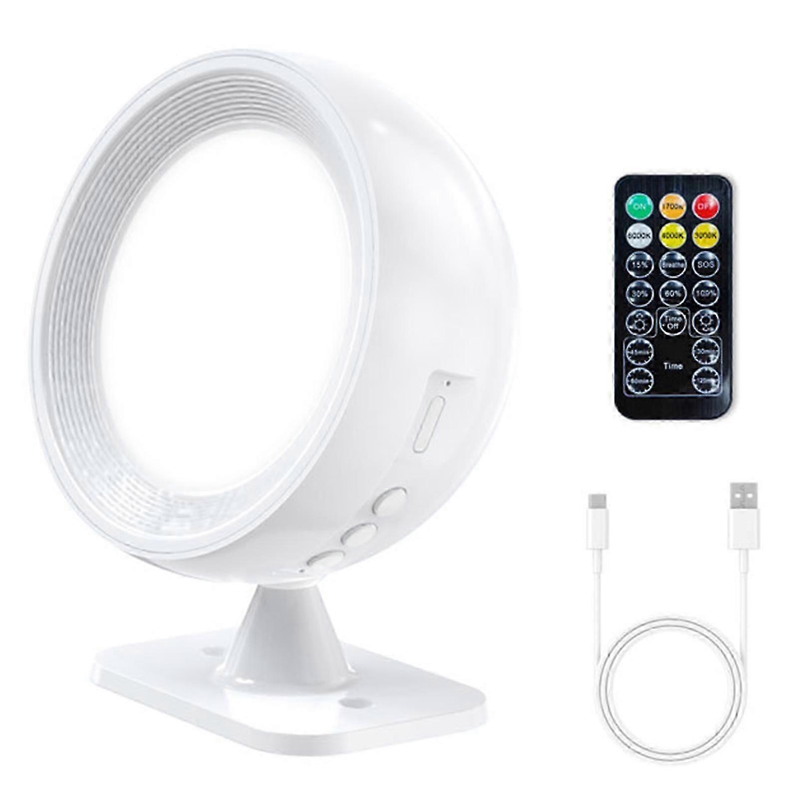 Wireless Night Light 360-Degree Rotation Flicker Free Dimmable Timer Function Portable Wall Light Bedroom Reading Lamp