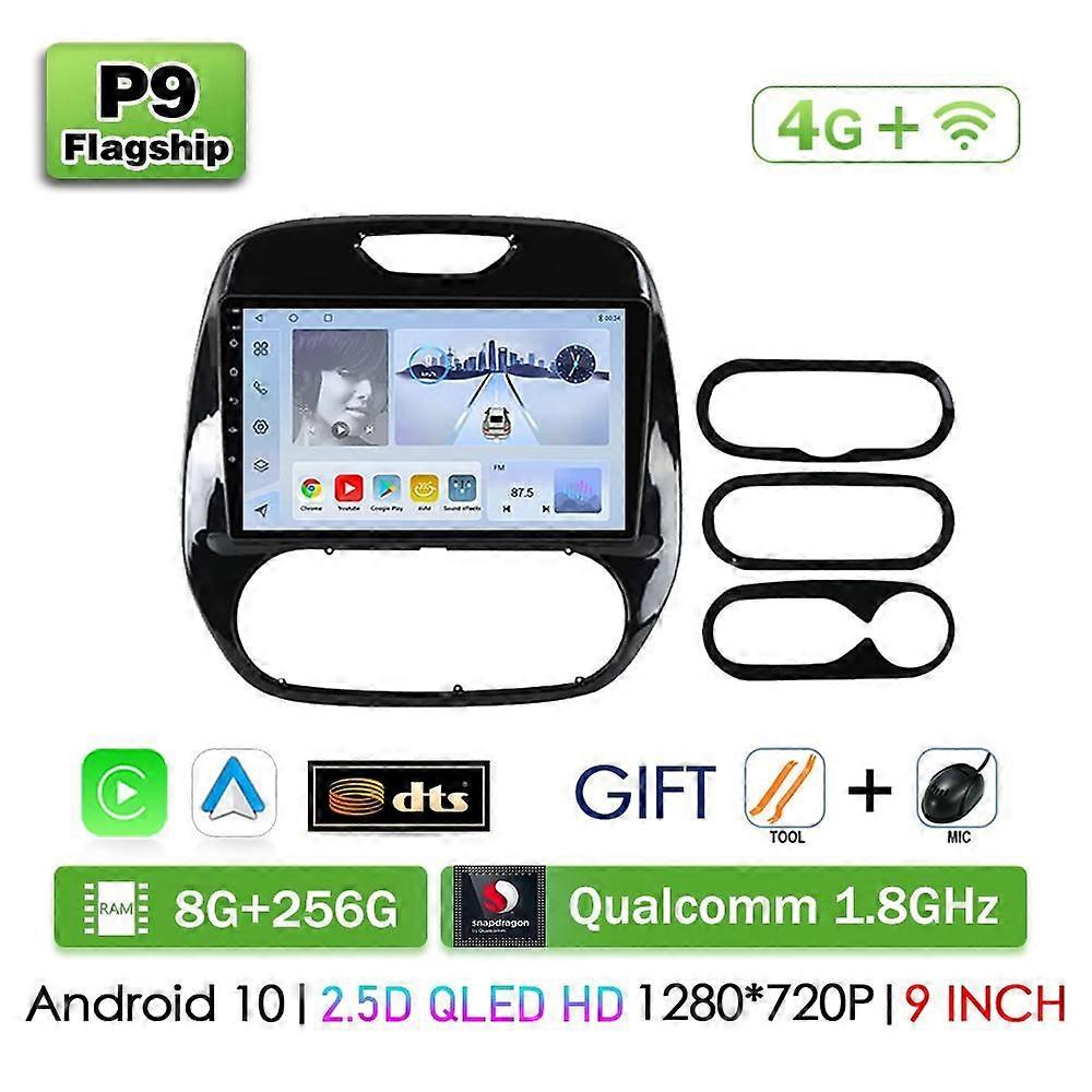 9'' Android Qled Screen Carplay For Renault Kaptur Captur 2011-2020 Gps Navigation Car Radio Multimedia Video Player 4g Wifi Dsp