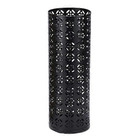 Umbrella Stand Rack Rustproof Corrosion Resistant Compact Design Metal Hollowed Freestanding Round Umbrella Holder Organizer Bin