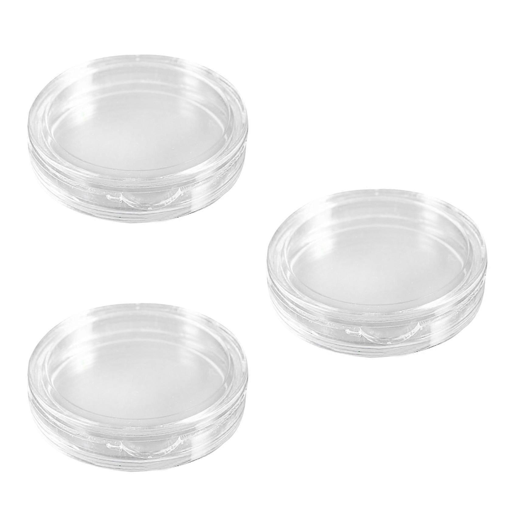 30 Pcs Small Round Transparent Plastic Coin Capsules Box 40mm