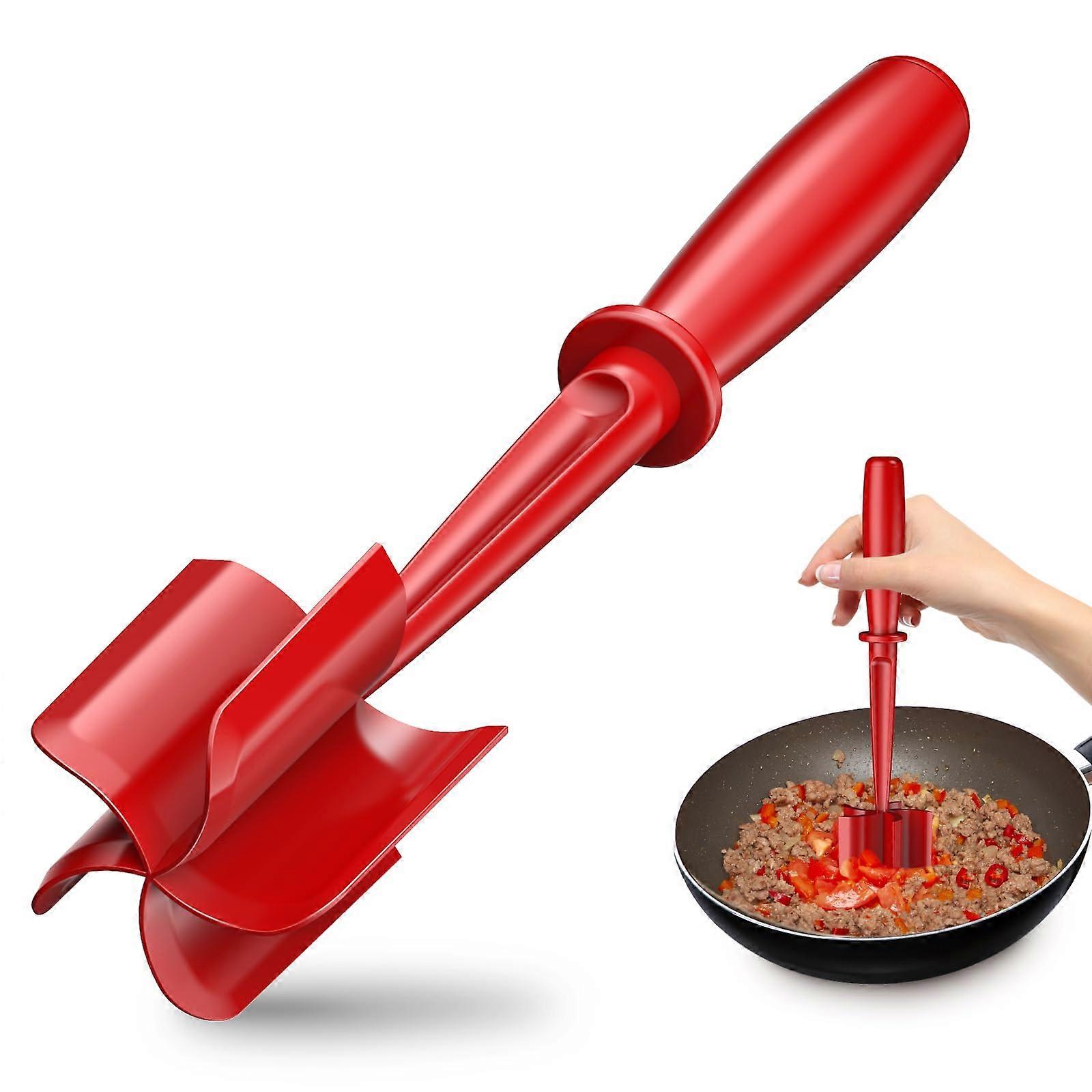 Meat Chopper for Ground Beef - Heat Resistant Hamburger Masher, Durable Kitchen Tool for Mixing and Mashing