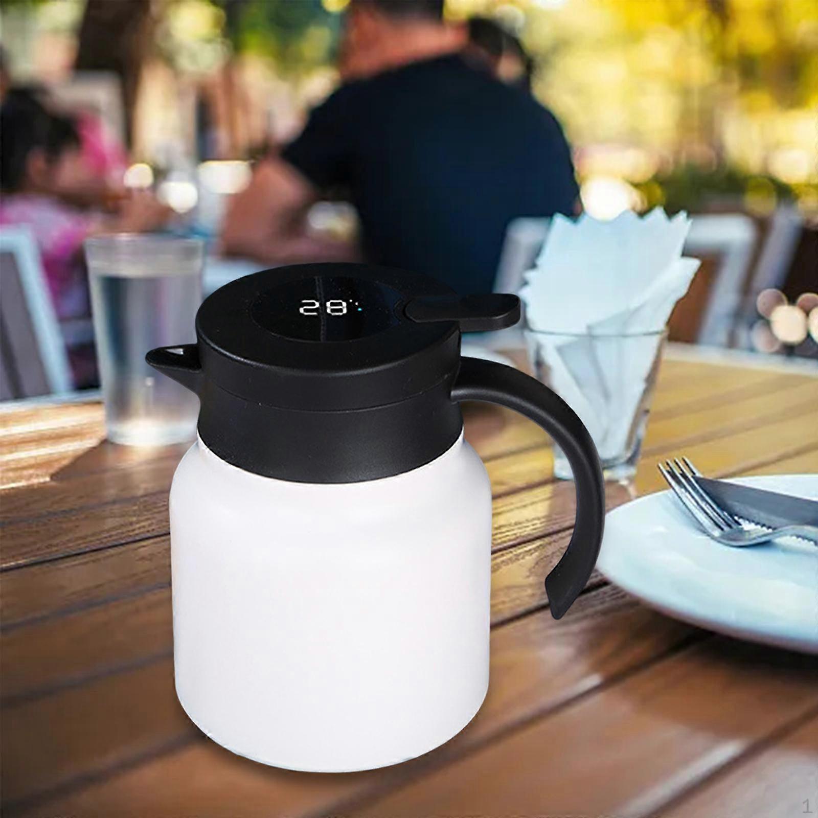 Stainless Steel Thermal Coffee Carafe Water Bottle Strainer Flat Bottom Portable Insulation