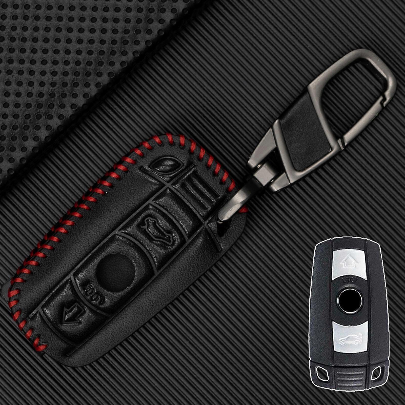 Remote Smart PU Leather Key Case Cover Shell Holder Key Fob Chain Ring For BMW 1 3 5 6 7 Series E66 E90 E91 E92 E93 F01 F02 F04