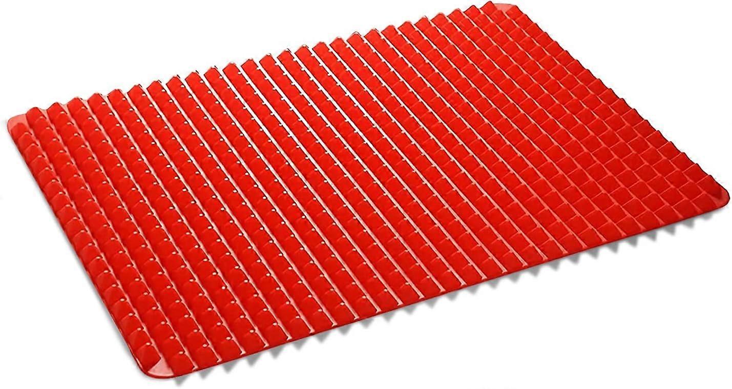 1pack Silicone Baking Mat Non-Stick Reusable Flexible Heat Resistant,Red
