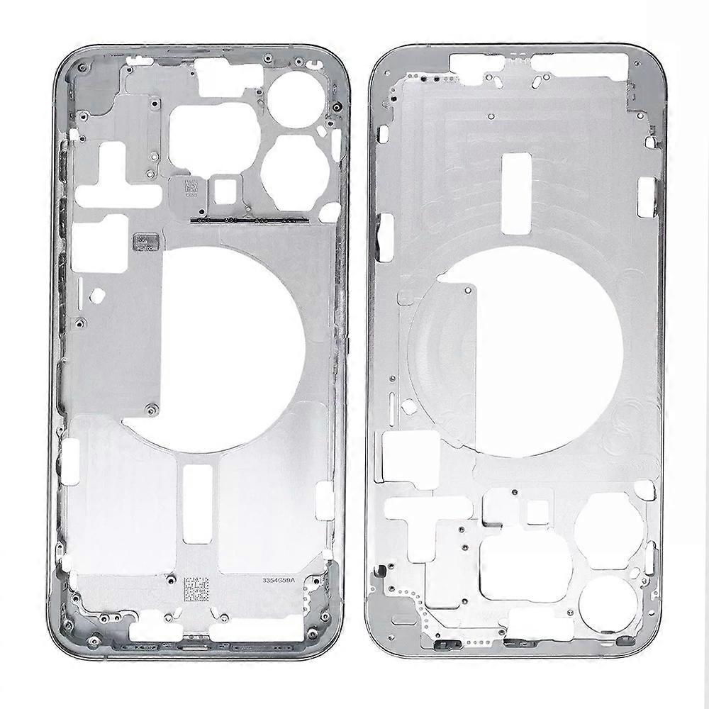 AS For iPhone 15 Pro Max Middle Plate Frame Repair Part, EU Version (Without Logo) - White