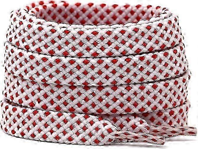 2 Pair Wide 8mm Double layer Flat Hollow Shoe Laces Strings Rope Polka Dots Colorful Twill Shoelaces Shoestrings-120cm
