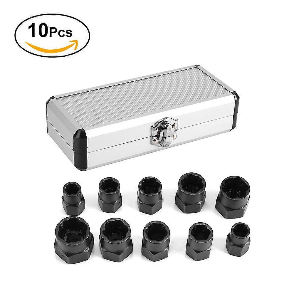 10 stück Beschädigt Bolzen Mutter Schraube Remover Extractor Entfernung Set Threading Werkzeuge Kit