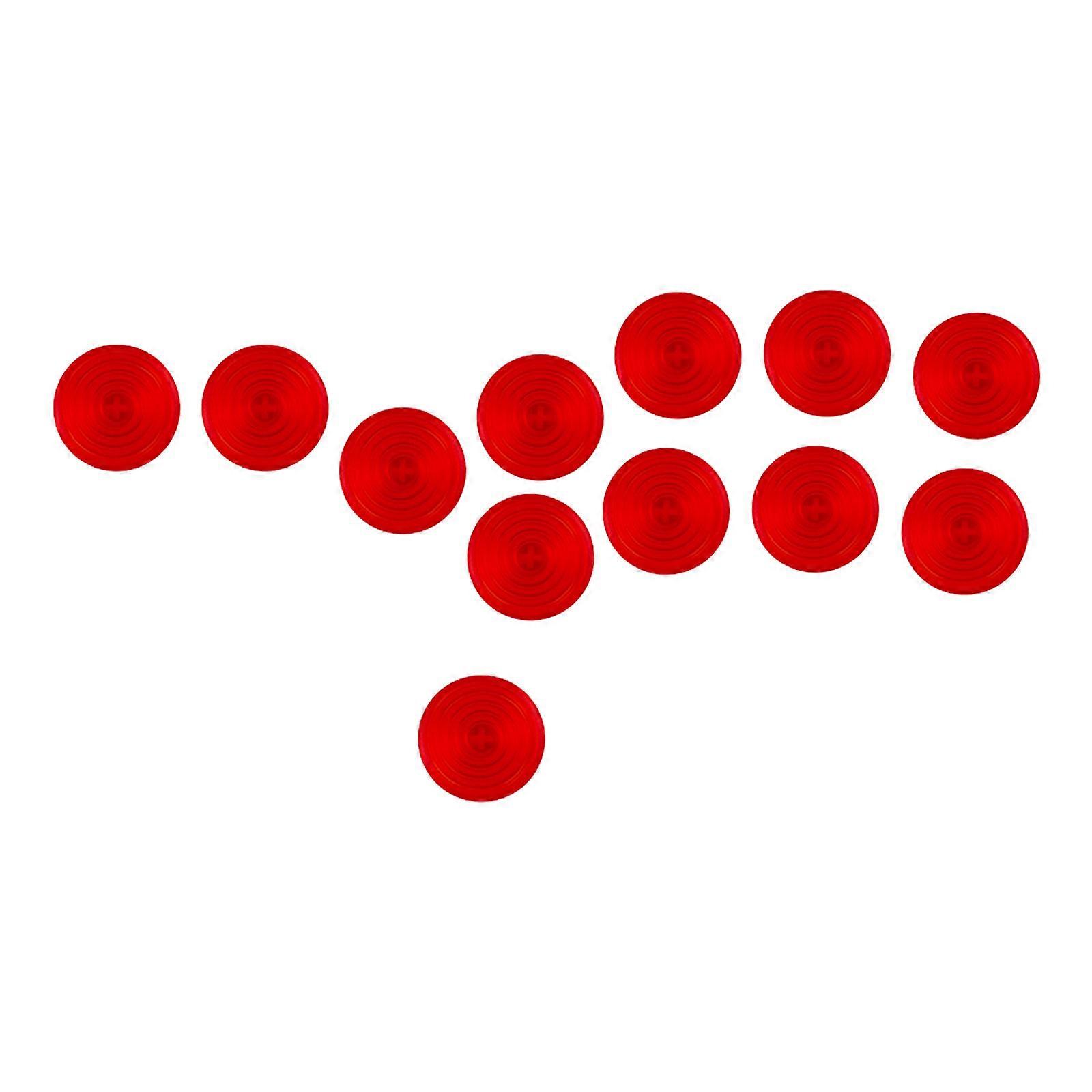 18Pcs Arcade Stick Button Caps Replacement Button Caps for  Game Controllers Game Accessory 20.2mm/25.3mm Diameter  Transparent red Diameter 20.2mm