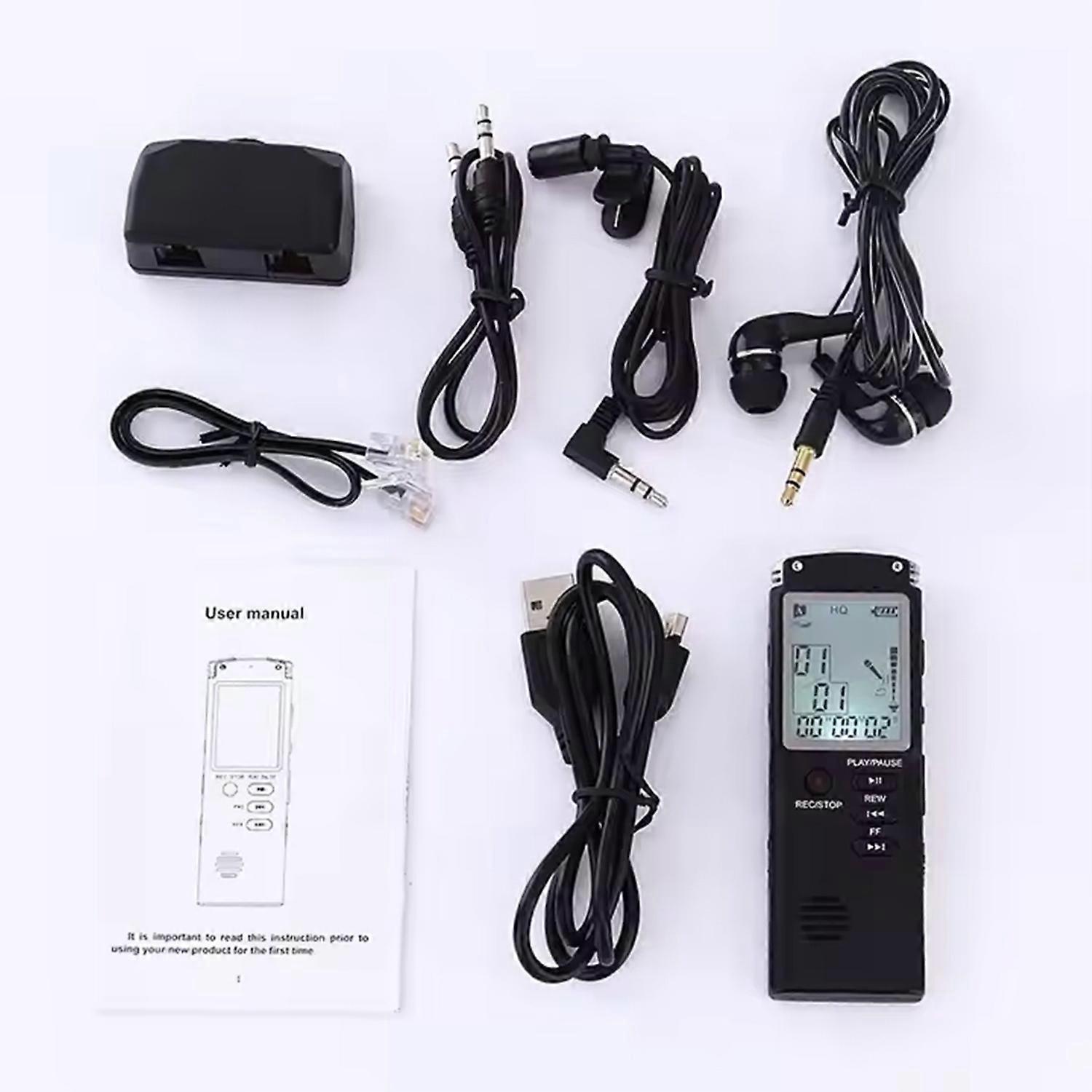 T60 Digital Audio Recorder Professional Voice Activated Recorder with Earphone Portable Audio Record