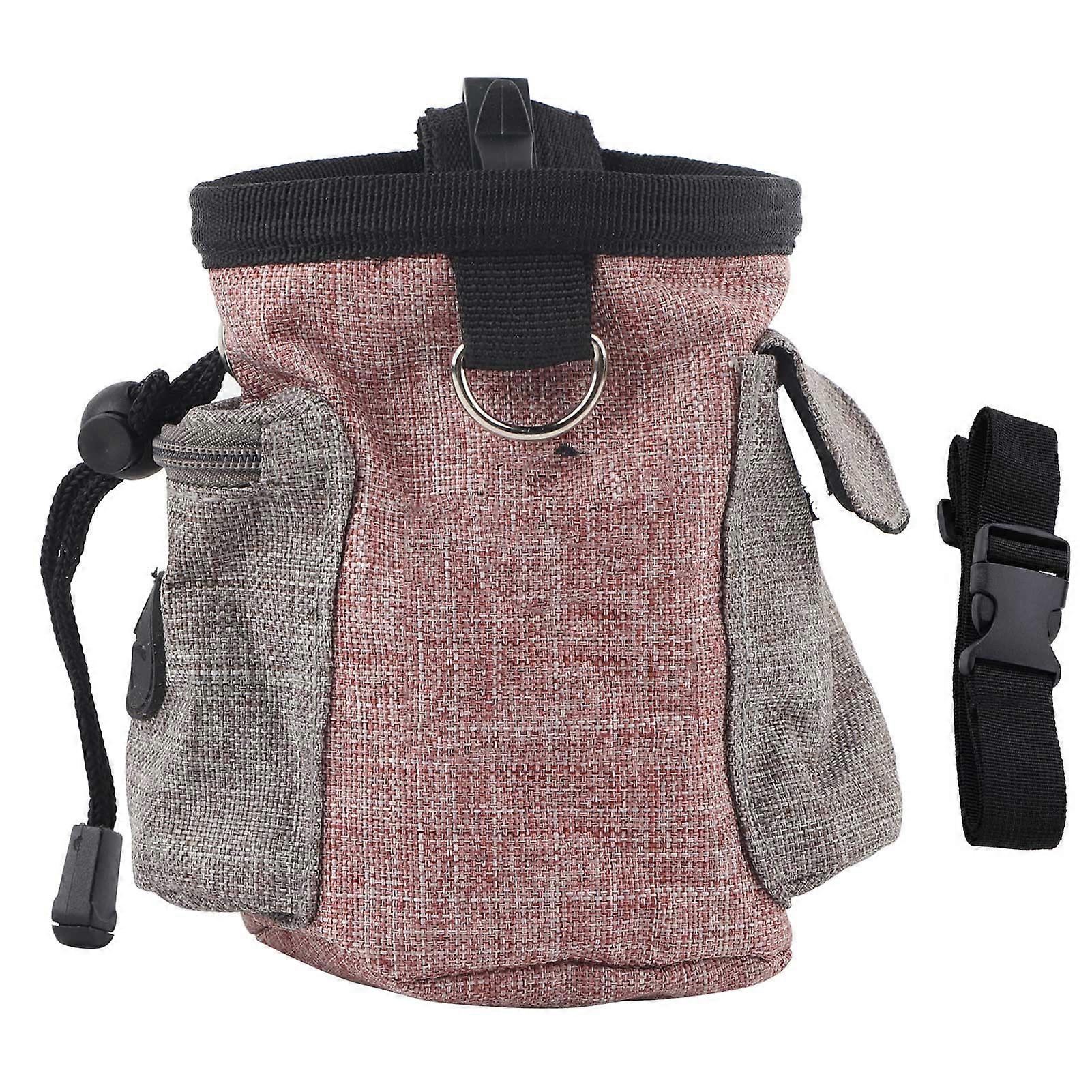 Cotton Linen Dog Feed Pocket with Adjustable Waistband