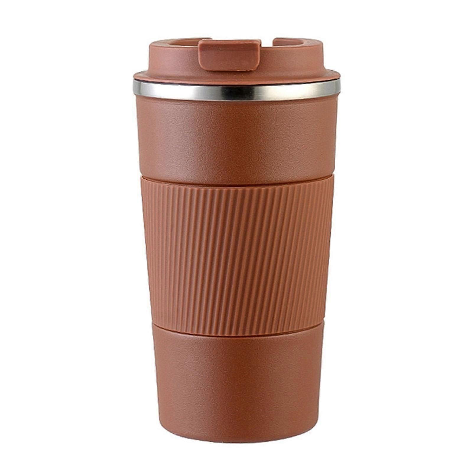Tazza da viaggio per caffè da 380/510 ml, in acciaio inossidabile, a prova di perdite, con coperchio, per bevande calde e fredde, riutilizzabile, termica, per uomini e donne.