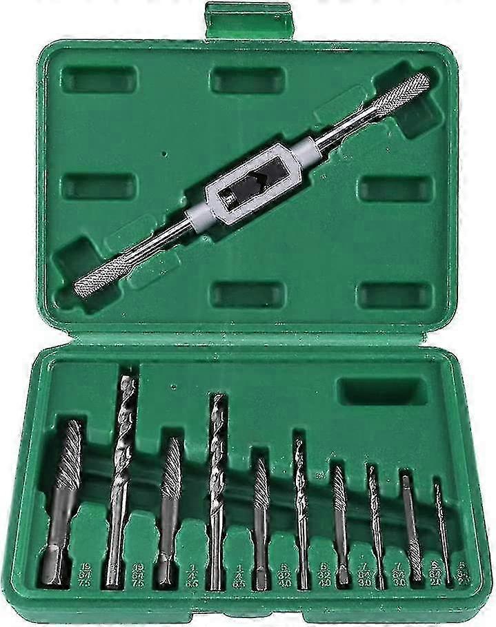 11pcs HSS Left-Hand Drill Bits for Broken Screw & Set Bolt Extractor