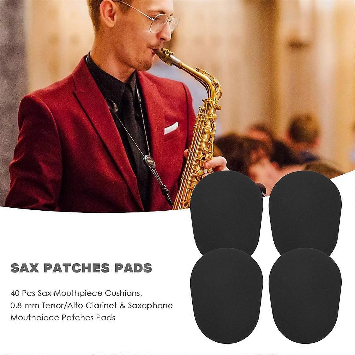 40 Pcs Sax Mouthpiece Cushions, 0.8 mm Mouthpiece Patches Pads