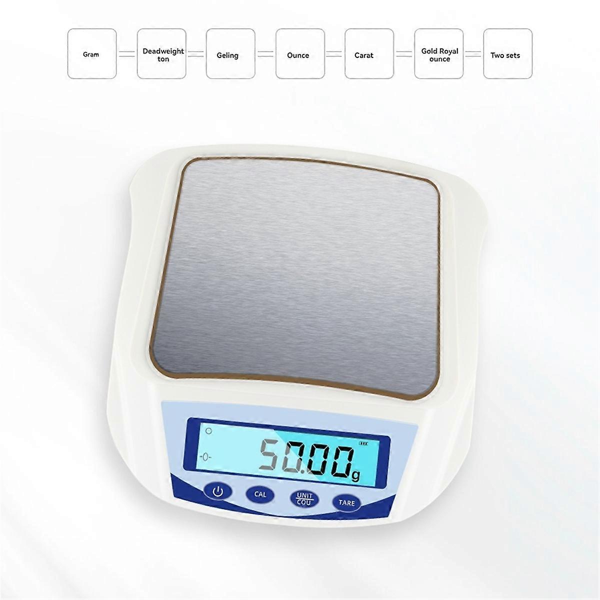 1000g/0.01g High Accuracy Electric Scales EU Plug