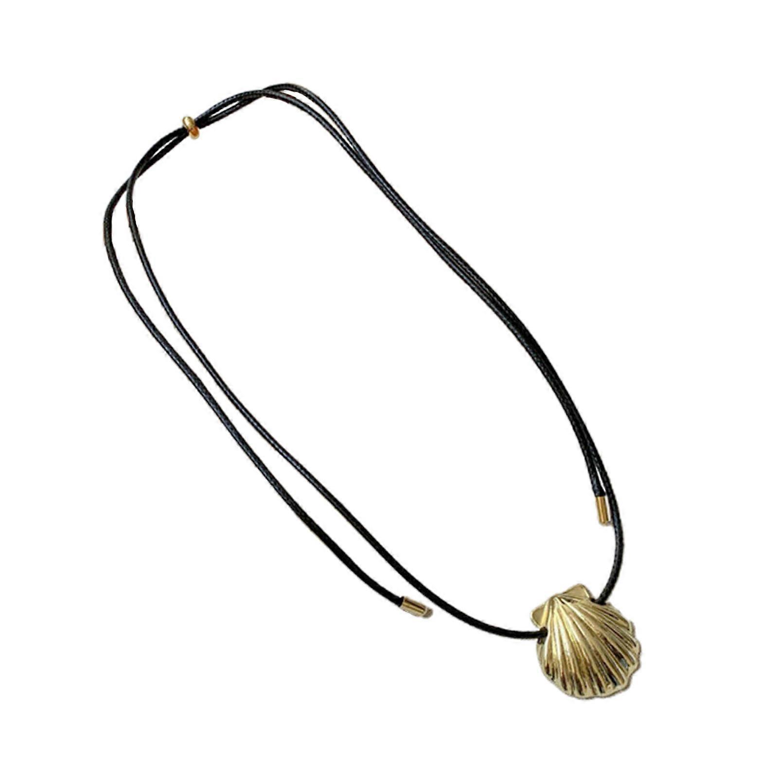 Jednoduchý nakreslovací provazový shell ventilátor náhrdelník módní jednoduchý klíční řetěz ženy dívky svatební šperky párty narozeniny dárek