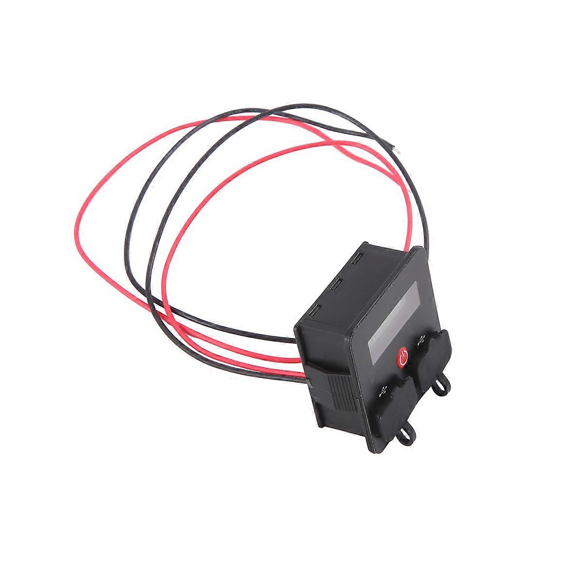 DC12-24V Battery Capacity Indicator Voltmeter Battery Monitor Meter with Dual USB Changer Socket for