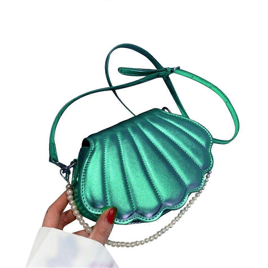 Damska torba PU Crossbody Shell Torba na ramię Modna torebka z łańcuszkiem perłowym Torebka