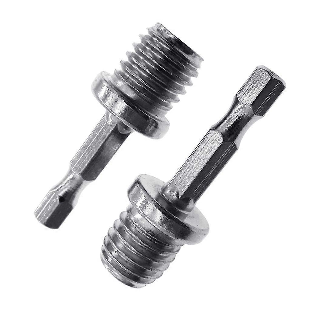 Durable M14 1/4 Hex Connecting Rod Adapter 2 Pcs Drill Chuck Replacement Parts