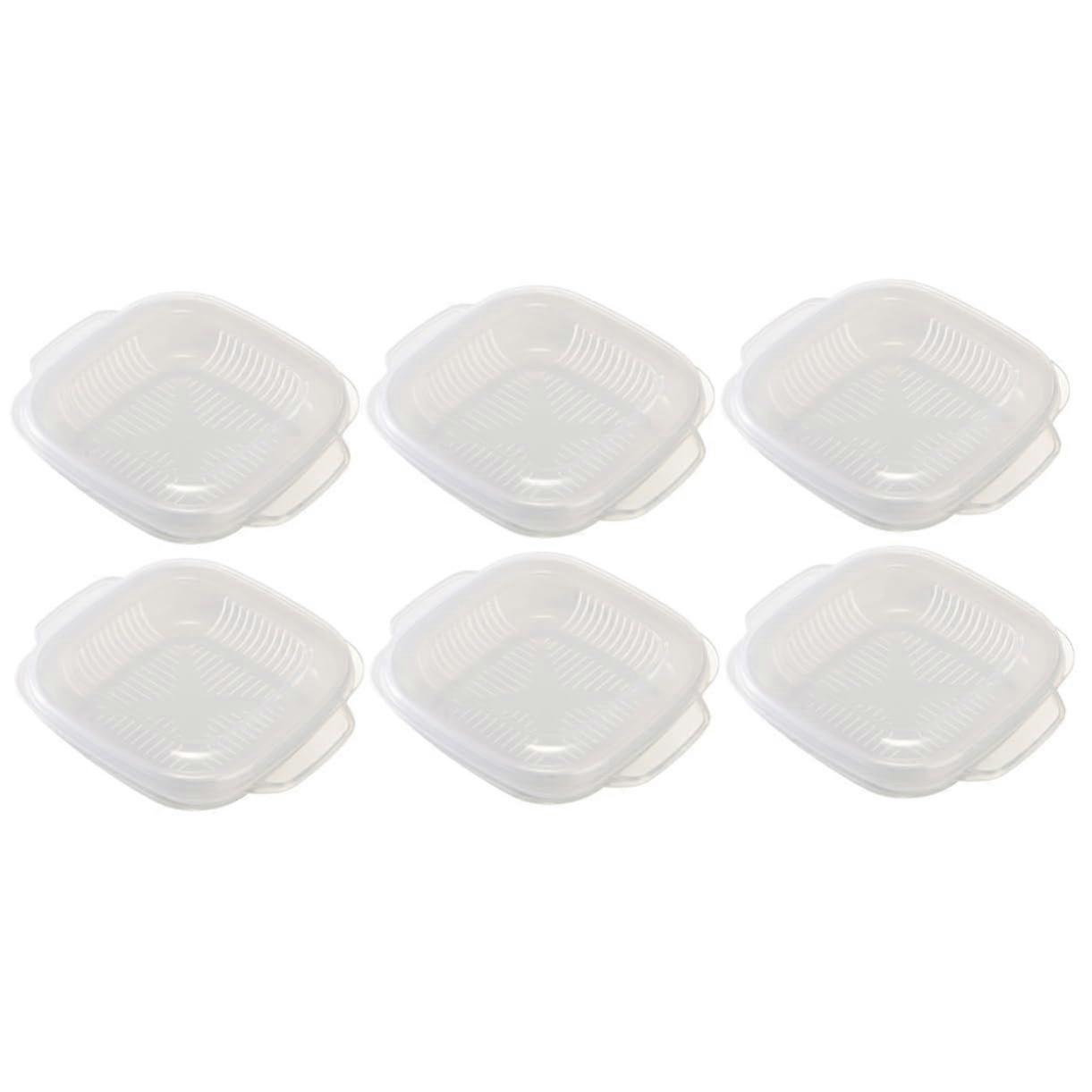Rice Freezer Container Set - 3 Sets of Microwave Heat-Resistant Lunch Boxes, Space-Saving Storage, 2 Pieces Each