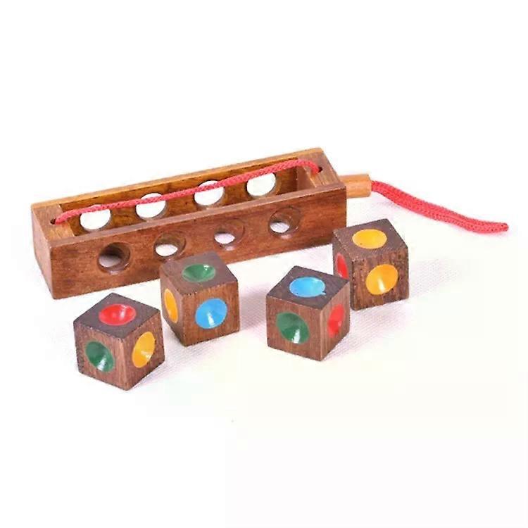 Wooden Educational Toy Cube-Color Matching Chess Blocks-2 Sets