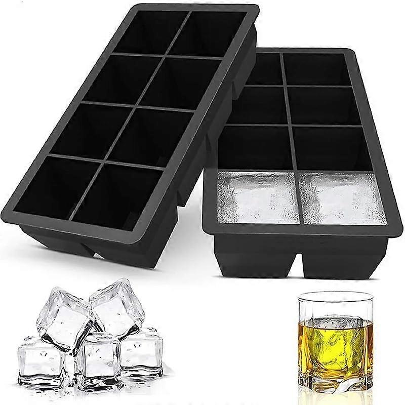 Whiskey Cube Mold Large Silicone Ice Mold Black For Whiskey Model ICT-001
