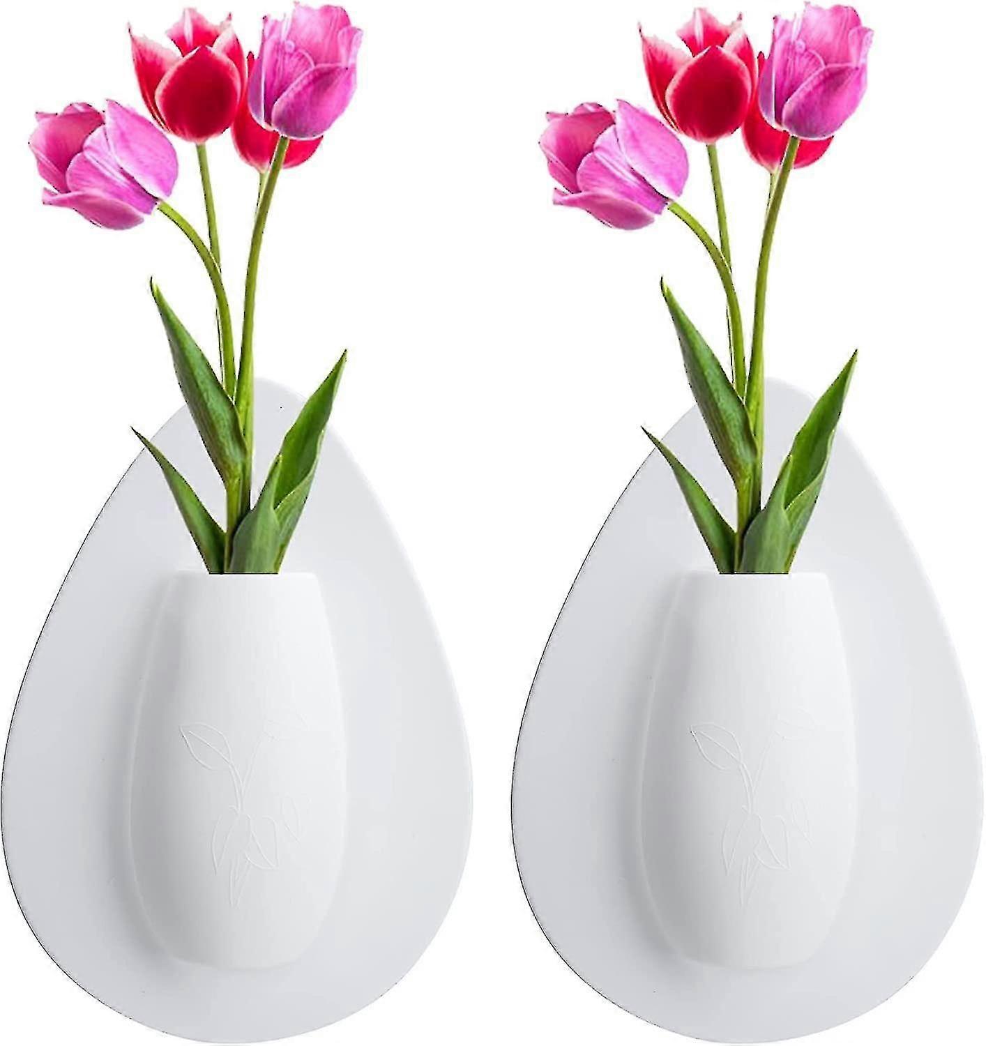 אגרטל סיליקון קסם Pagow - מחזיק פרחים נשלף, רב פעמי, צמוד לקיר לעיצוב הבית והמשרד