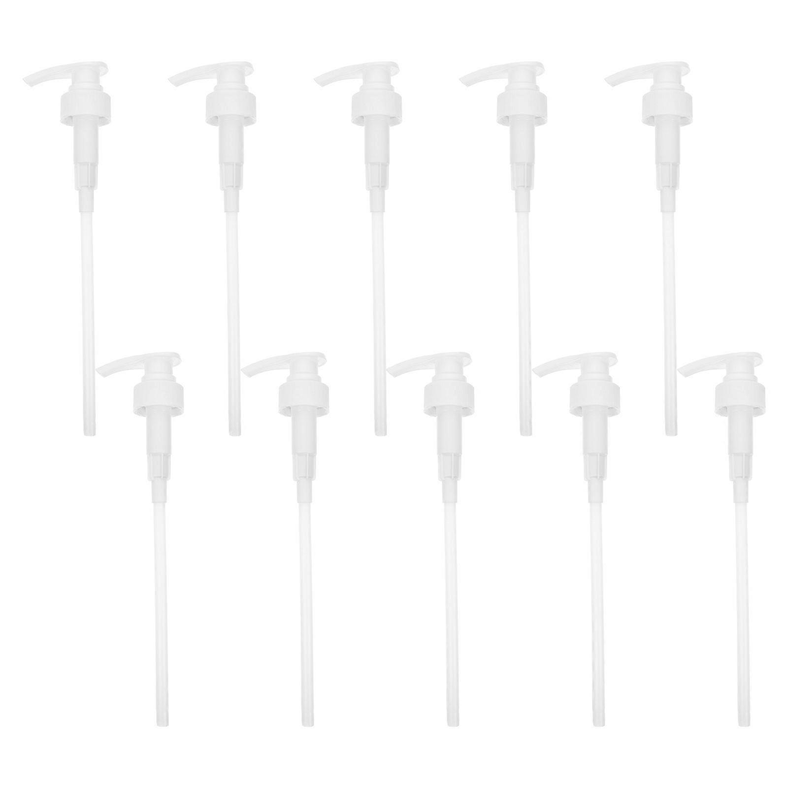 10 Pcs Convenient Push-type Spiral Nozzles Plastic Lotion Pump Replacement Heads (White)