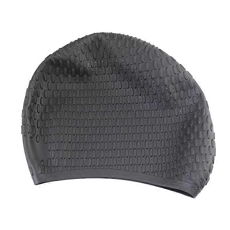 SOB-L4 Adult Elastic Silicone Waterproof Swim Cap Men Women Non-slip Solid Color Swimcap for Long Hair