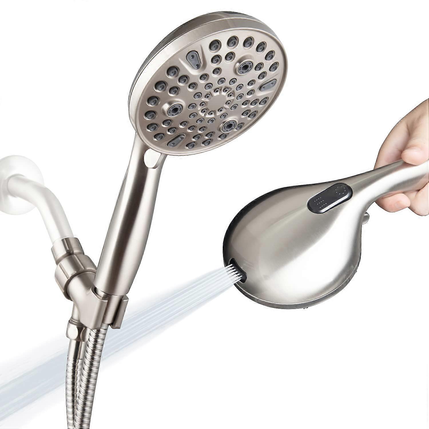High Pressure Hand Shower Title, 10 Setting Shower Title, 4.7 'Removable Shower Title Set