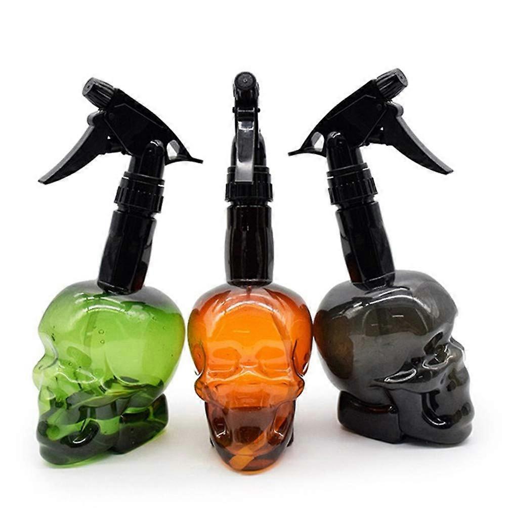 Three 200ml Spray Bottles with Thin Fog Spray Retro Skeleton Design Plastic Material for Liquid Fillings