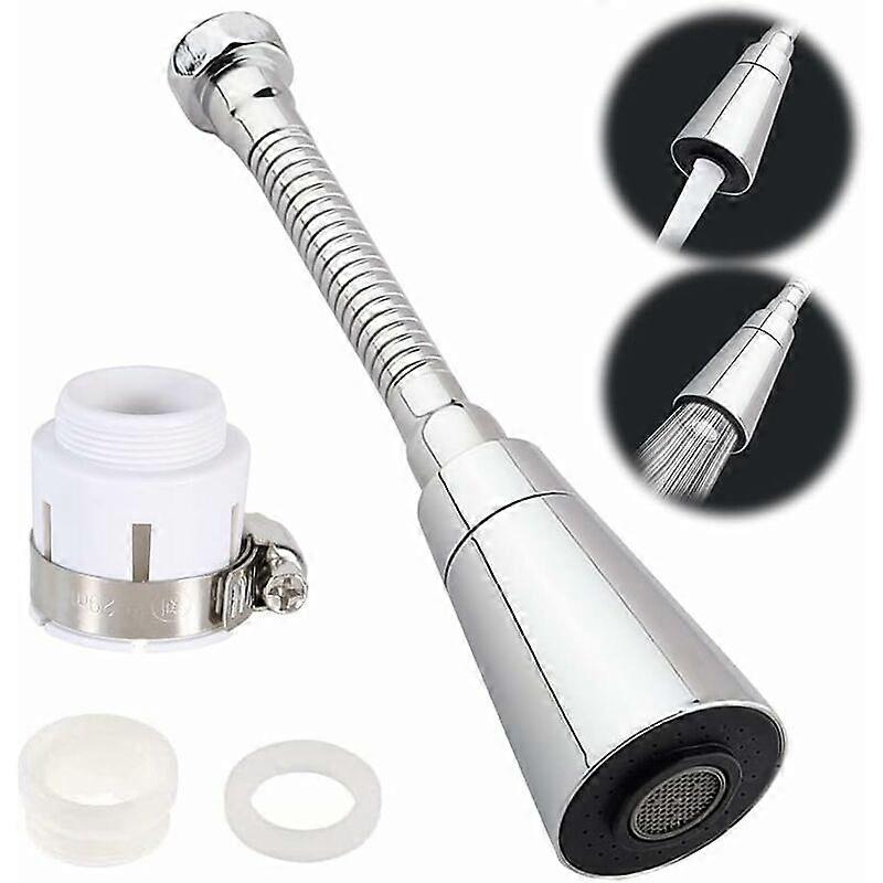 Faucet Aerator, Can Rotate 360, Water Saving Strainer, 2 Modes, Faucet Shower Extension for Kitchen Sinks
