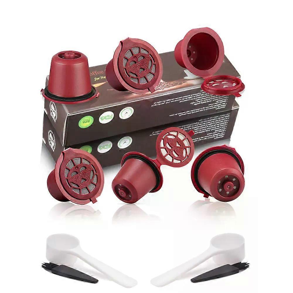 Reusable Coffee Capsule compatible for  Nespresso Machine with Stainless Filter Mesh Refillable Espresso Pod Kitchen Tamper