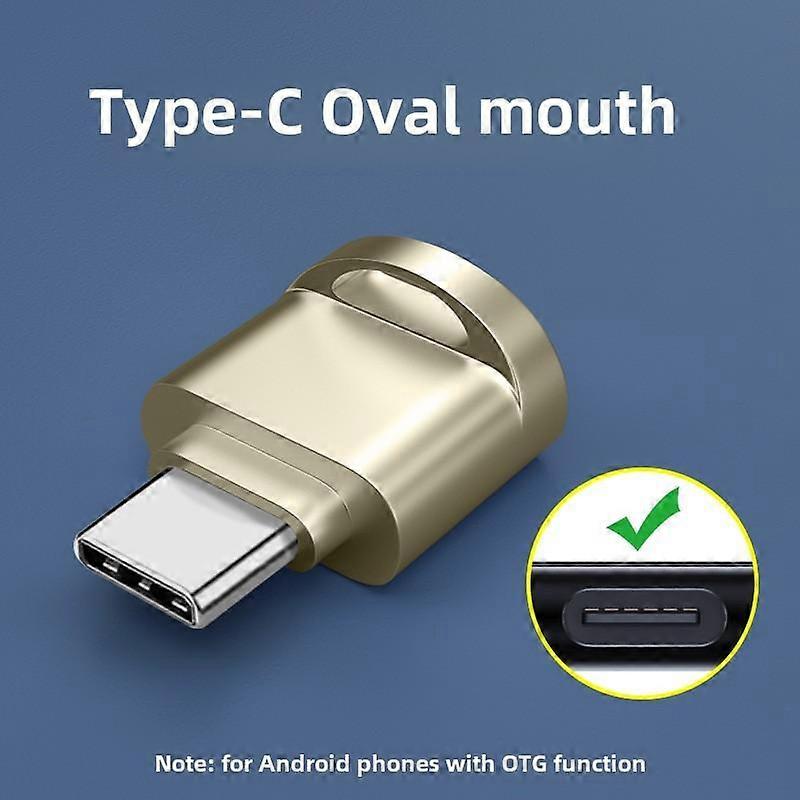 Mini Metal Type-C TF Memory Card Reader High Speed OTG 3.0 Card Reader Adapter for Phone Tablet