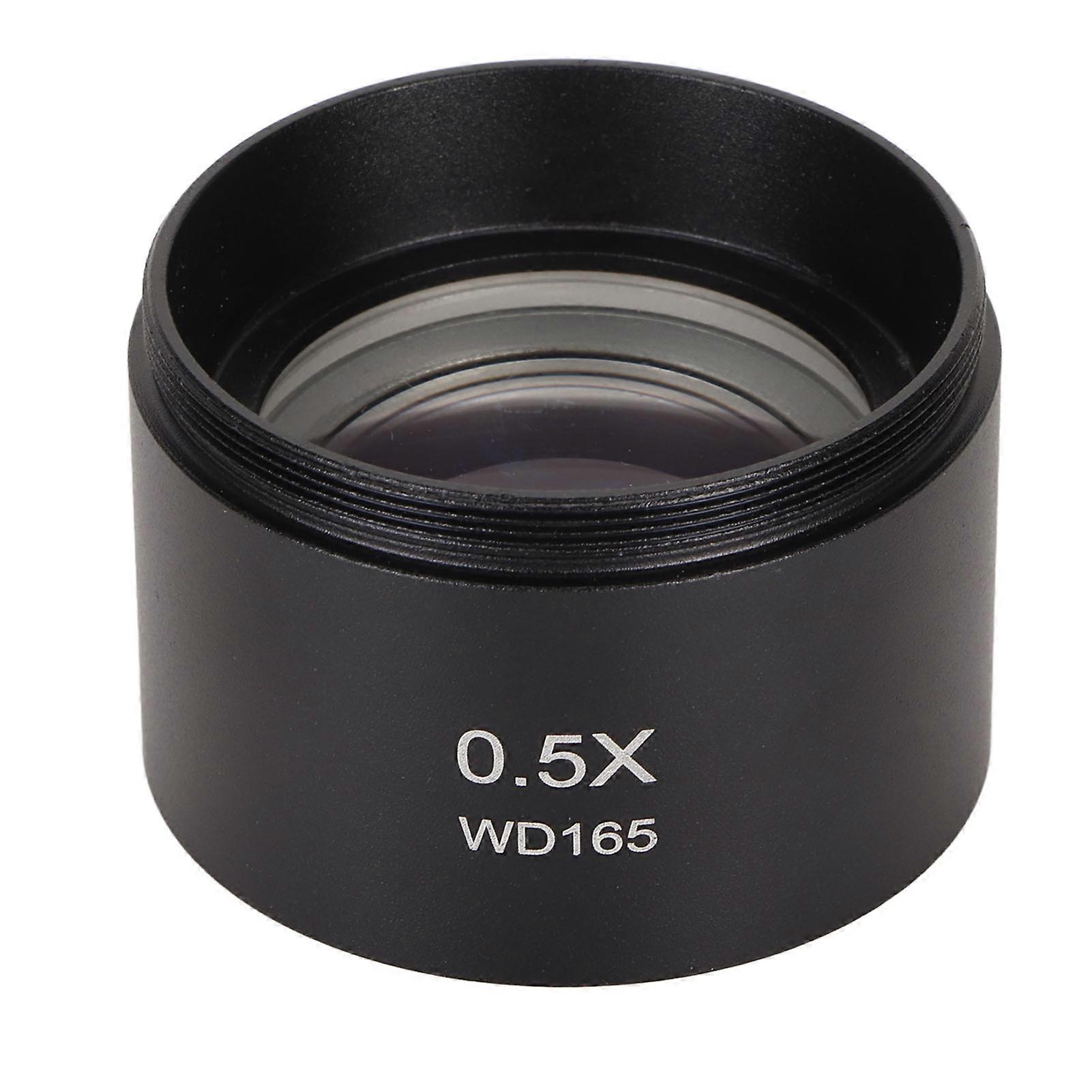 Stereo Microscope 0.5X Zoom HD Large View Auxiliary Objective Lens for Demagnifying Telescope D35mm