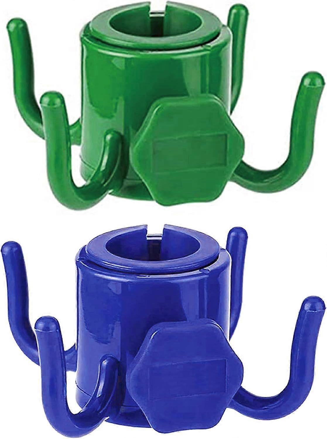 Beach Umbrella Hook, 4-Prong Plastic Hook for Hanging Items, Suitable for Beach, Camping Trip, Beach Accessories - 2 Pcs Assorted Colors