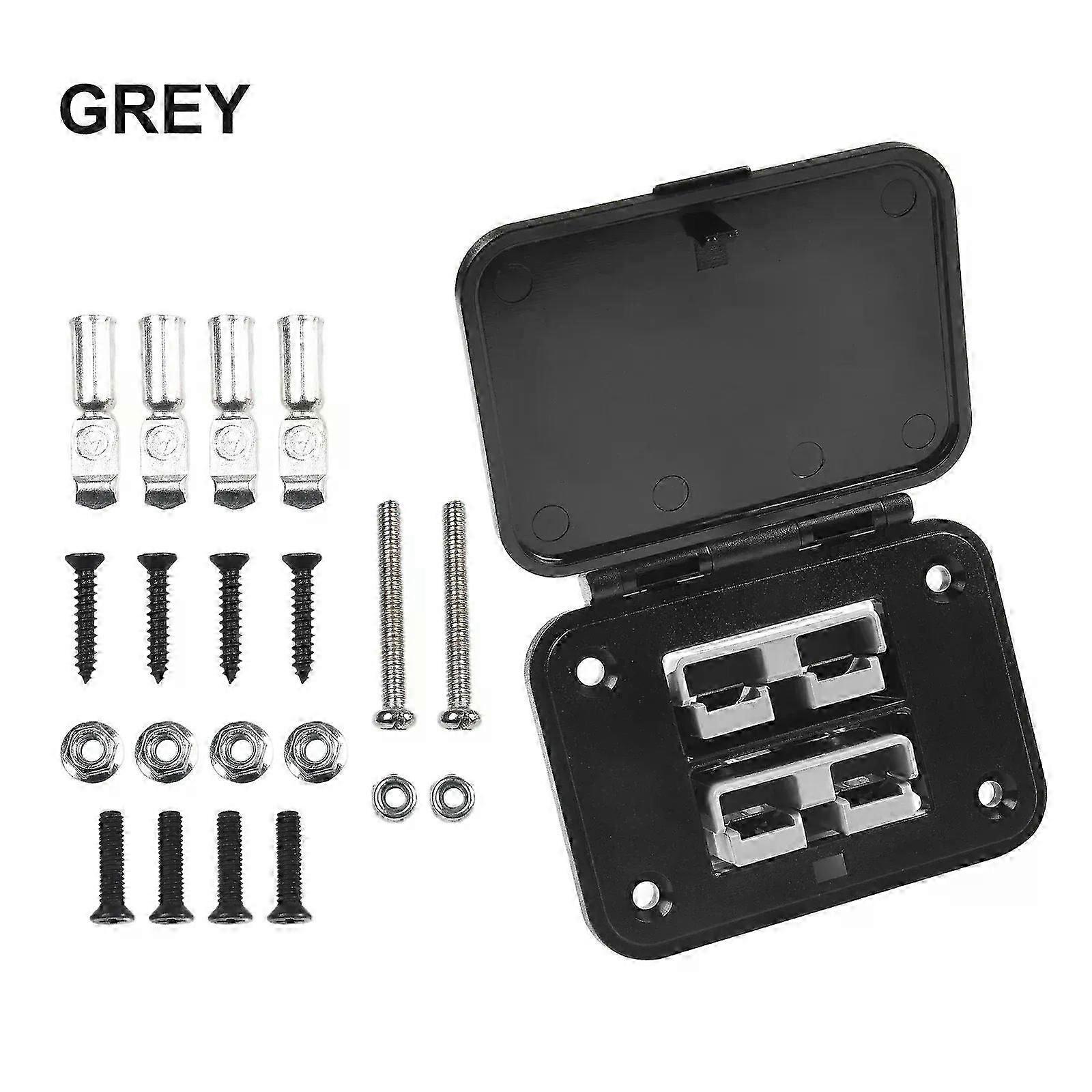 1 Set 50A 600V Twin Dual Flush Mount Bracket For Anderson Plug Power Connection Mounting Panels Without Waterproof Gasket