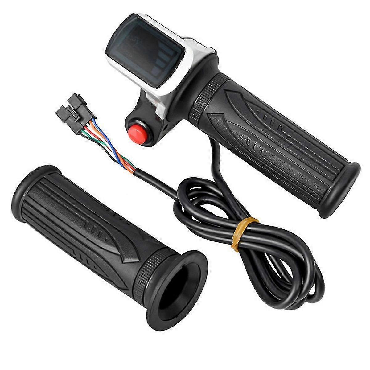 Universal Electric Bike Throttle with LCD Display Handle Throttle Compatible with 36V Twist Throttle