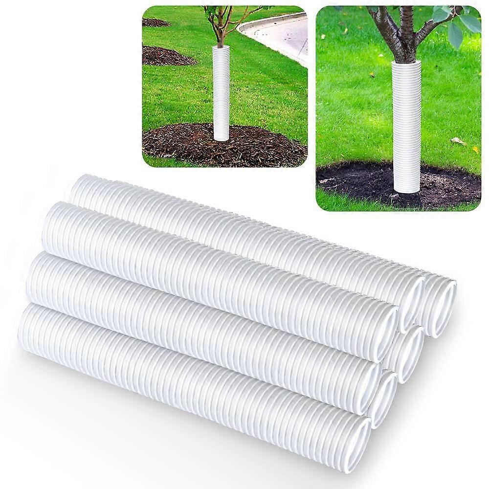 Corrugated Tree Guards, 7pcs Rigid PP Tree Trunk Protectors, Tree Bark Protector Sleeve