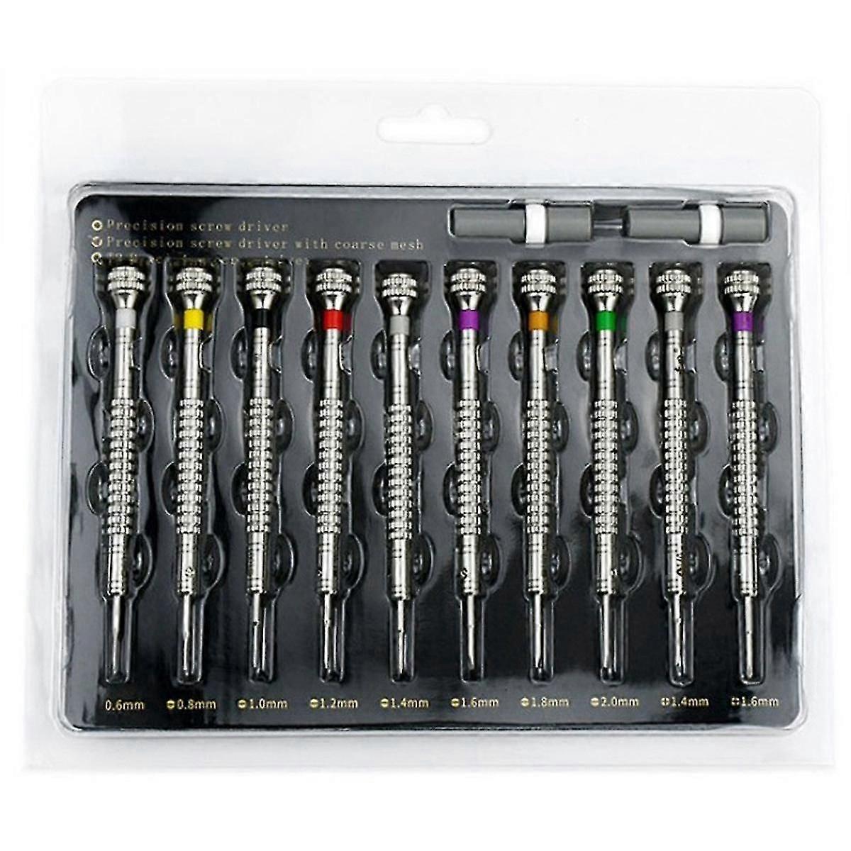 10Pcs E113 Precision Screwdriver Set for Watchmakers, Stainless Steel