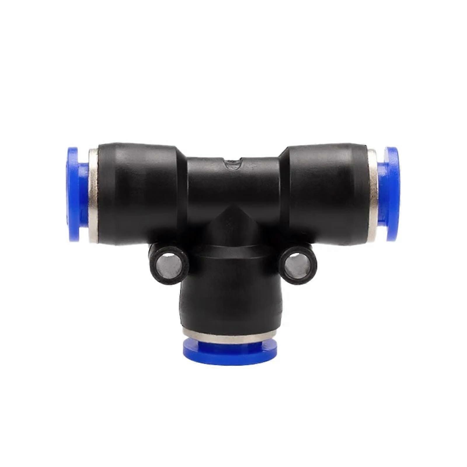 50/100/500PCS PE PEG Pneumatic Air Connector Quick Fitting Tee Reducer 3 Way Tshaped Plastic Pipe Hose Connector 4/6/8/10/12mm(PEG 64,50 PCS)