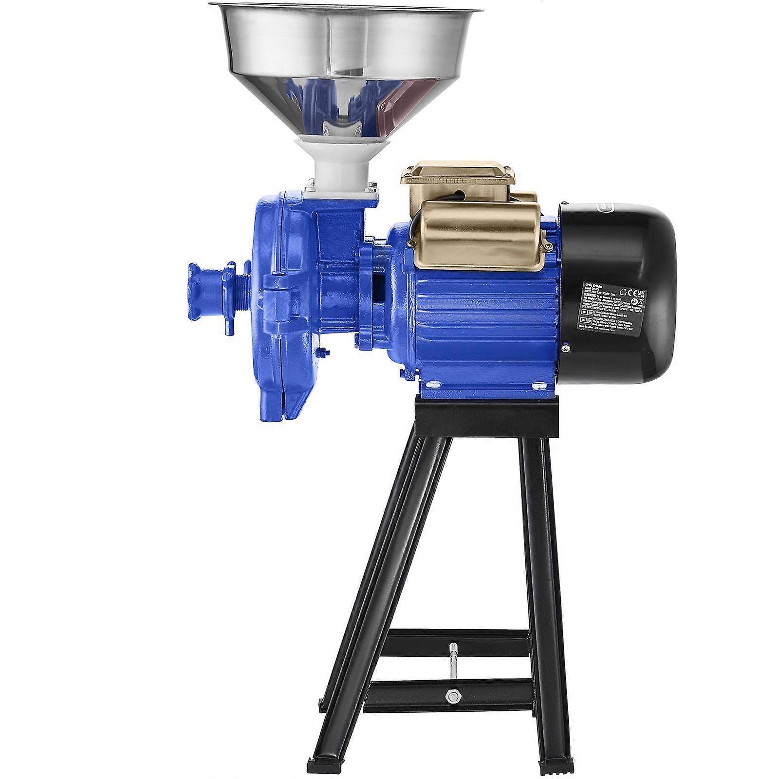 Electric Grain Mill Grinder, 3000W Spice Grinders with Funnel, Thickness Adjustable, Feed Flour Cereal Mill Wheat Grinders, Dry Grinder