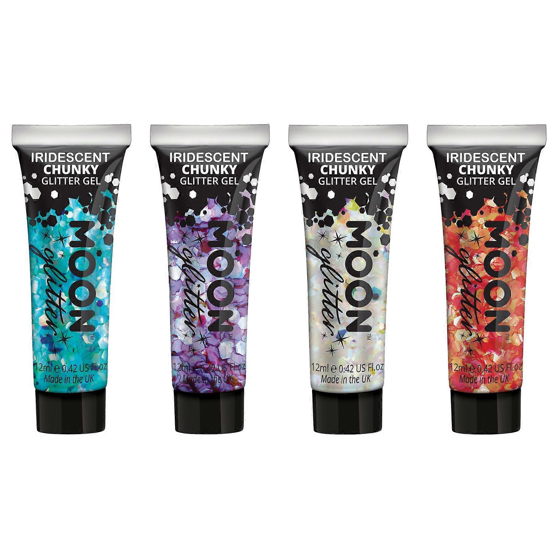 Moon Glitter - Iriserende Chunky Glitter Gel - Set van 4
