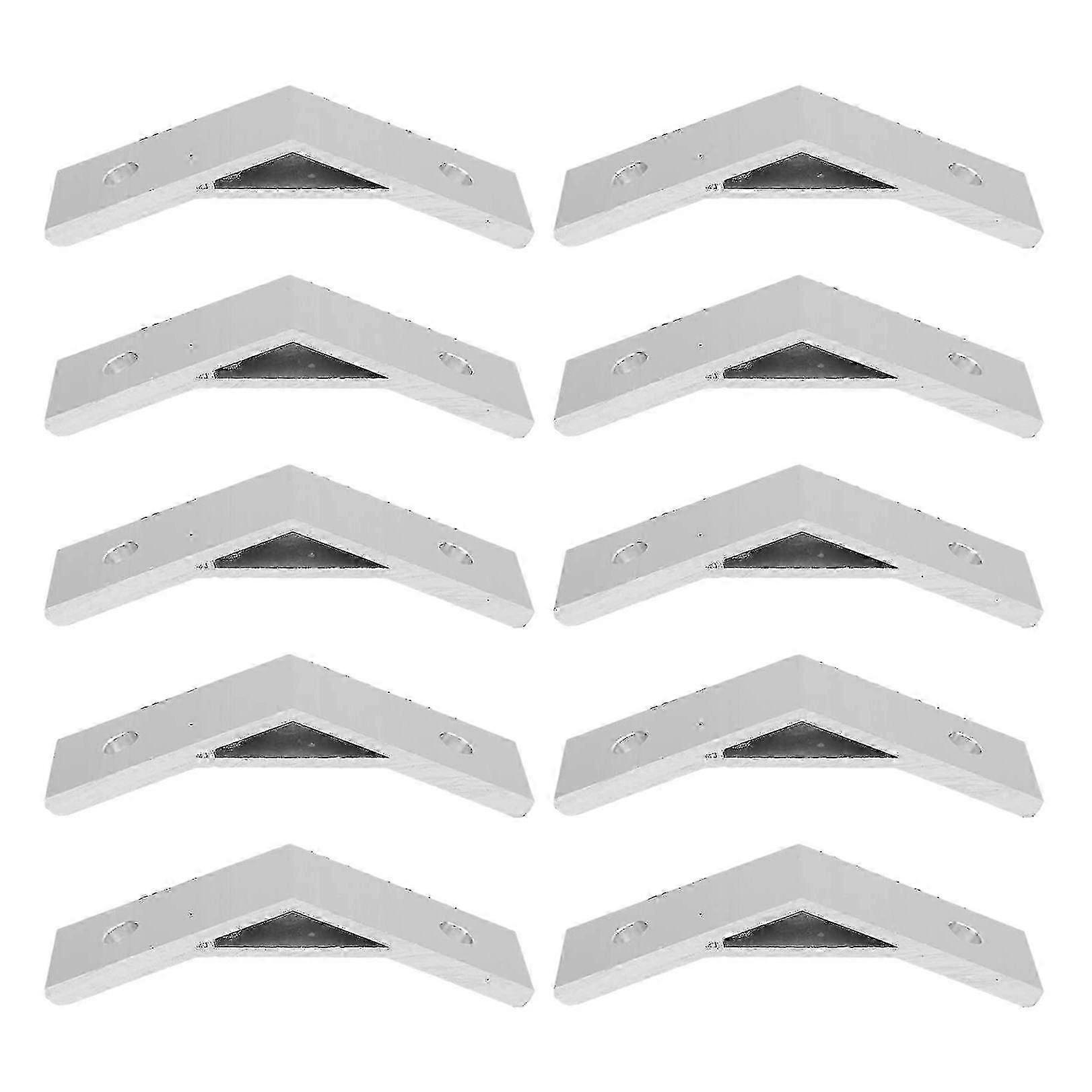 10pcs 135 Degrees Bracket Angle, Aluminum Silver Corner Braces(3030)