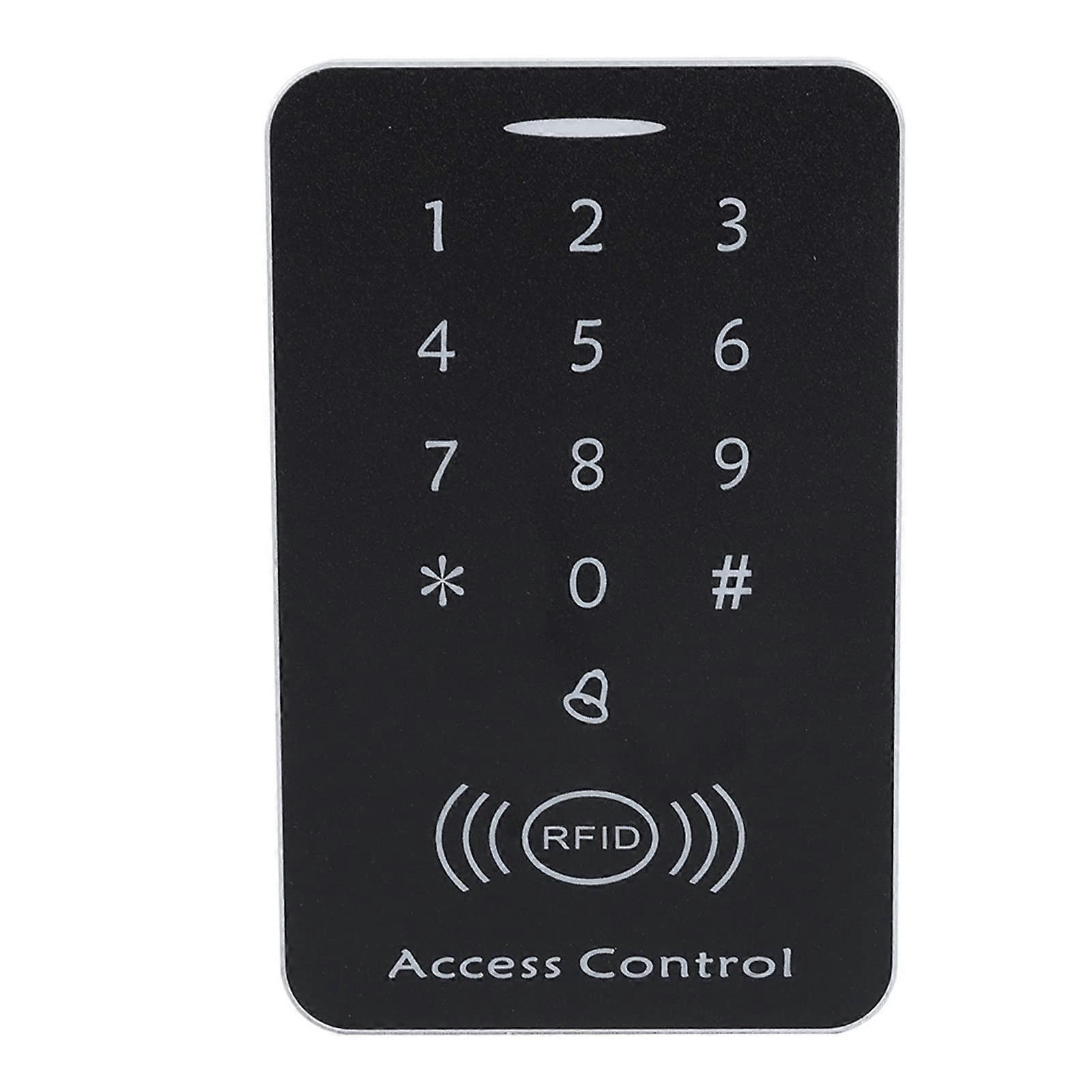 Password RFID Card Reader, Proximity Door Access Control System, Keypad Card Reader, Home Security System with Door Exit Button 10 ID Card