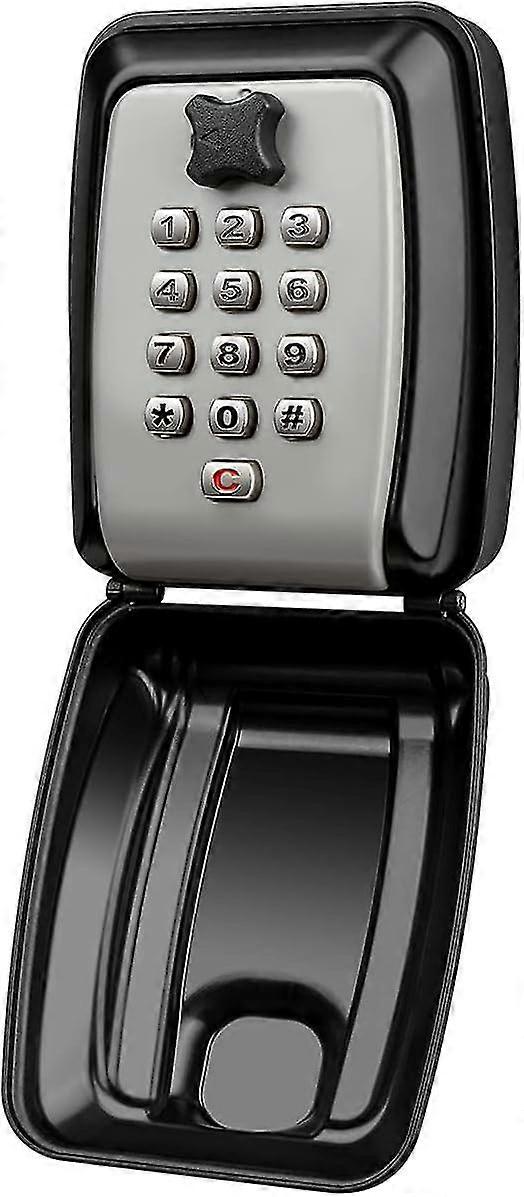 Wall Mounted Waterproof Key Safe Outdoor Key Box Key Safe Box with Resettable 4-12 Digit Combination Lock, Durable & Secure