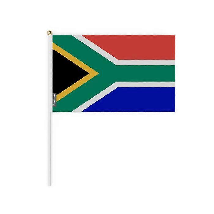 Set of Mini Flags – South Africa – 14 x 21 cm – Handheld – Polyester - 100 pieces