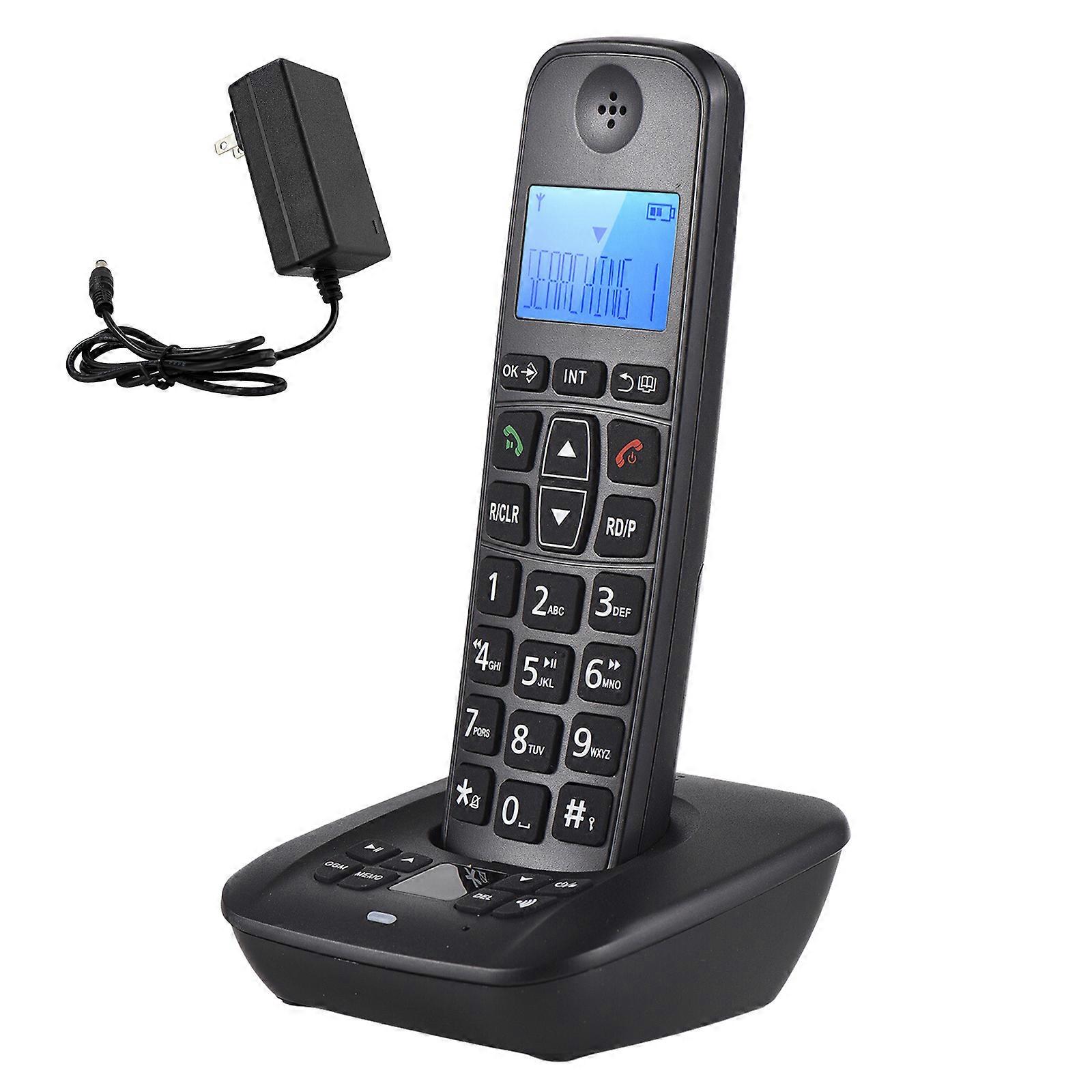 D1007 TAM Cordless Phone for Senior Friendly Large Button LCD Display and with Recording Function